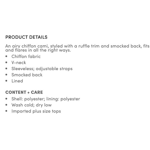 NWT Torrid Babydoll Chiffon Cami BLACK GEO FLORAL - size 3X - Picture 11 of 11